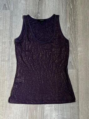 Express purple sheer tank top